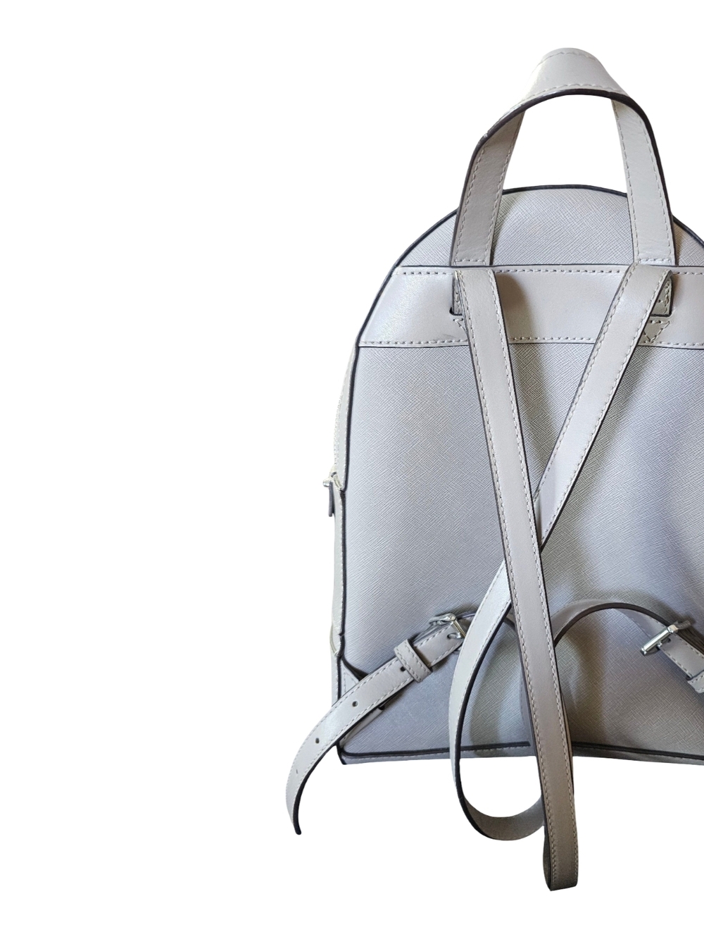 Michael Kors NWT Mini Backpack Gray Logo Perforated Leather MK Bag New With Tags - Picture 4 of 12